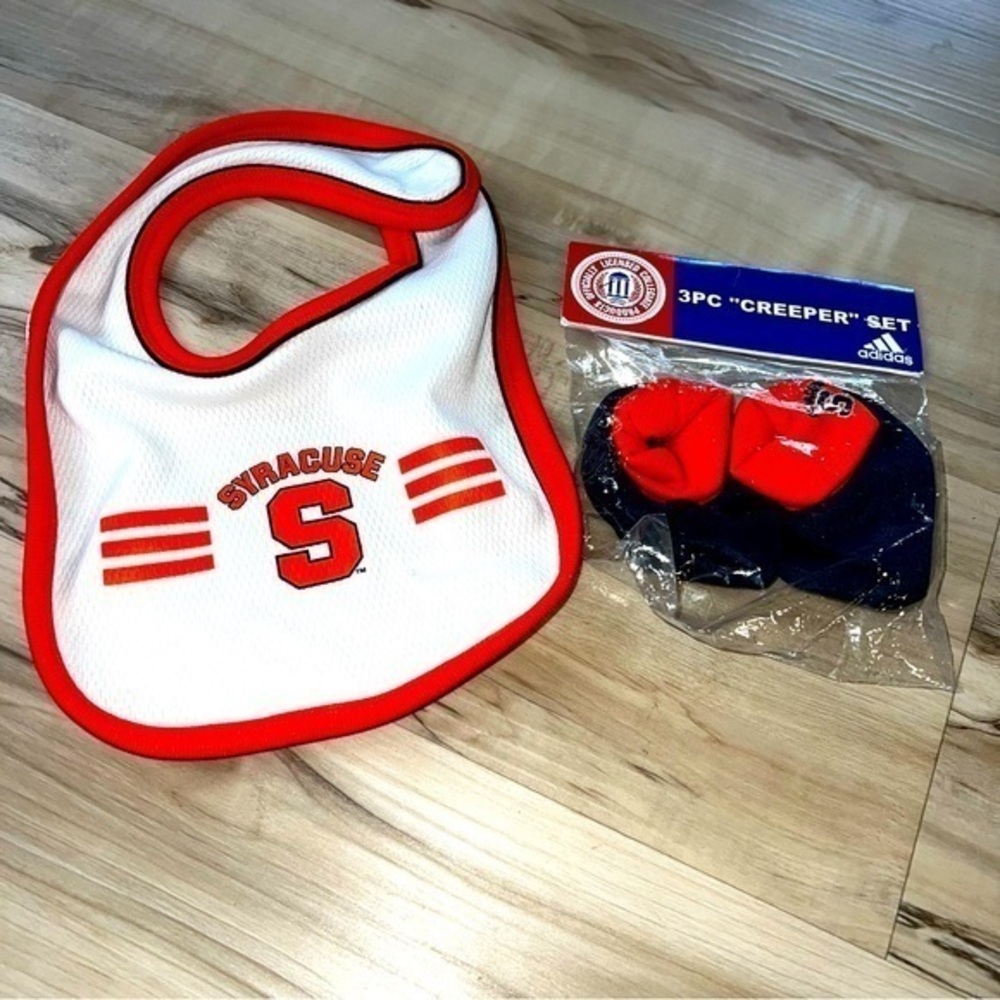 Syracuse Baby Bib and Adidas Booties